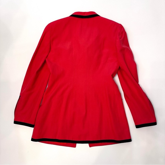 Vintage Rena Lange Silk Linen Jacket Special Buttons Bows 6 - Picture 2 of 8